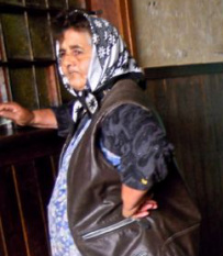 Karen McCann, Romanian farmwoman at train station
