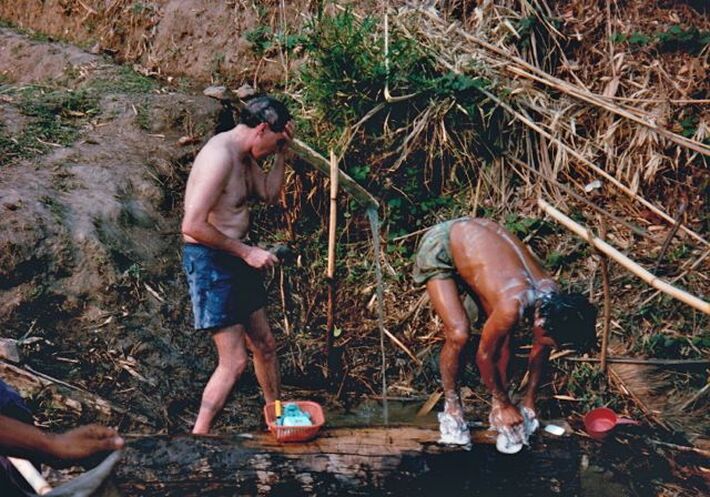 Karen McCann, Thailand, hill tribe, the shower