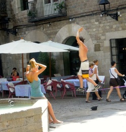 Karen McCann Barcelona tightrope walker