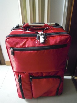 Karen McCann, locked suitcase, Verona, Italy