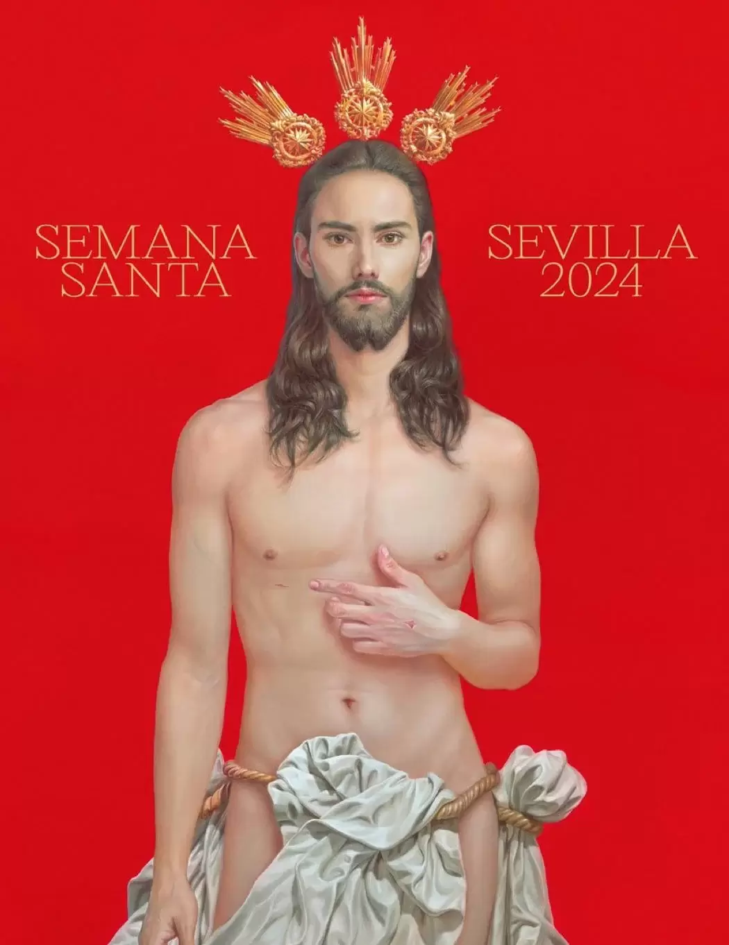 Controversial Semana Santa Poster 2024 / Triana Ceramics / Seville Spain / Out to Lunch / Karen McCann / EnjoyLivingAbroad.com