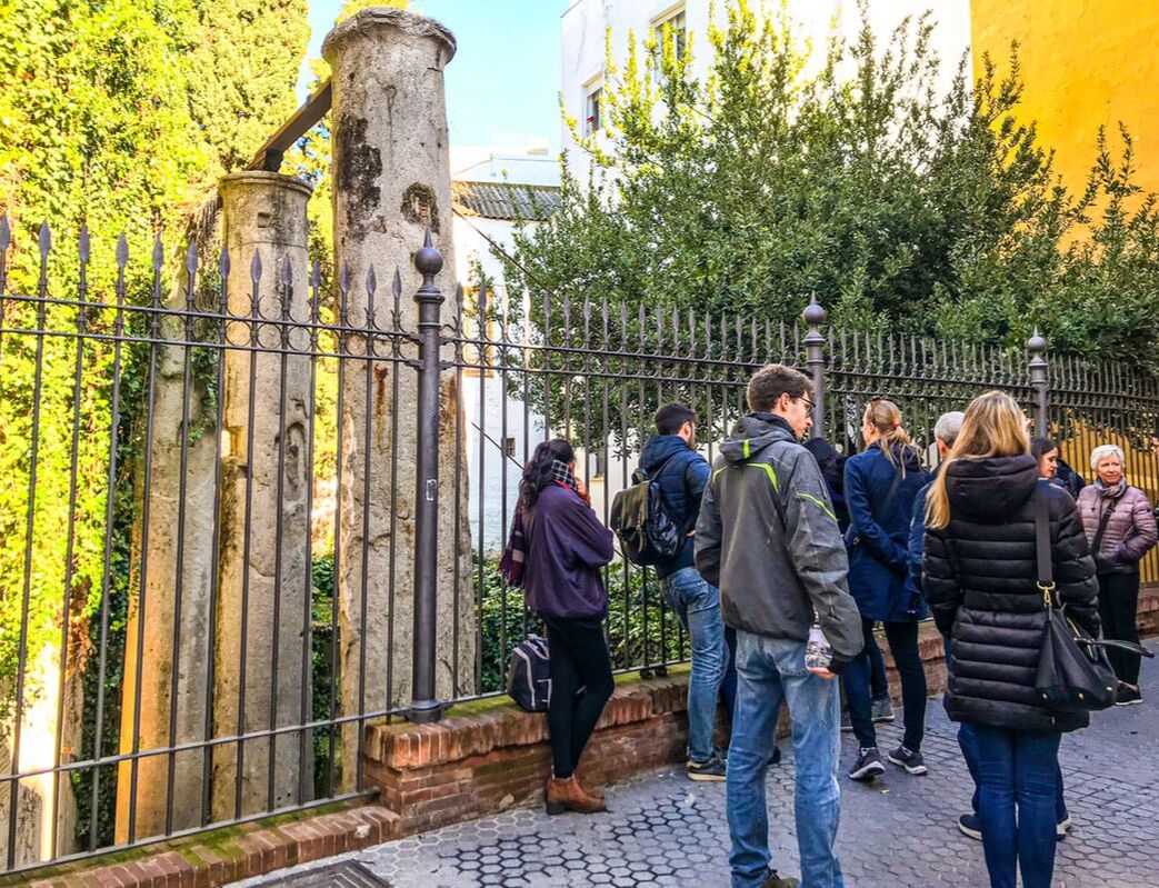 Roman columns / Alameda de Hercules / Seville Legends Tour / Karen McCann / EnjoyLivingAbroad.com