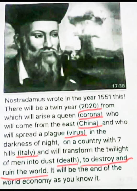 Did Nostradamus predict pandemic? No!  / Scofflaws, Naysayers & Coronavirus Myths / Karen McCann / EnjoyLivingAbroad.com