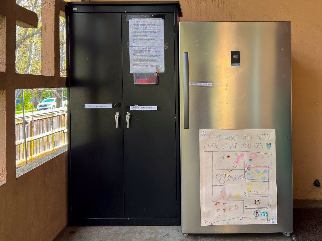 Community fridge San Anselmo, CA / Islands of Sanity and Hope / Karen McCann / EnjoyLivingAbroad.com