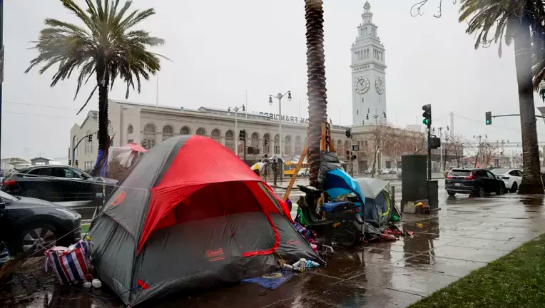 SF Unhoused encampment by Ferry Building / Cheap & cheerful eats in San Francisco, CA / Out to Lunch / Karen McCann / EnjoyLivingAbroad.com