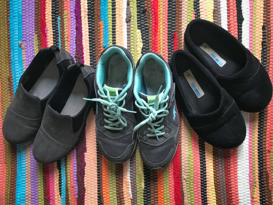 Travel shoes / Packing 1 Small Carry-on for 4 Months on the Road / Karen McCann / EnjoyLivingAbroad.com