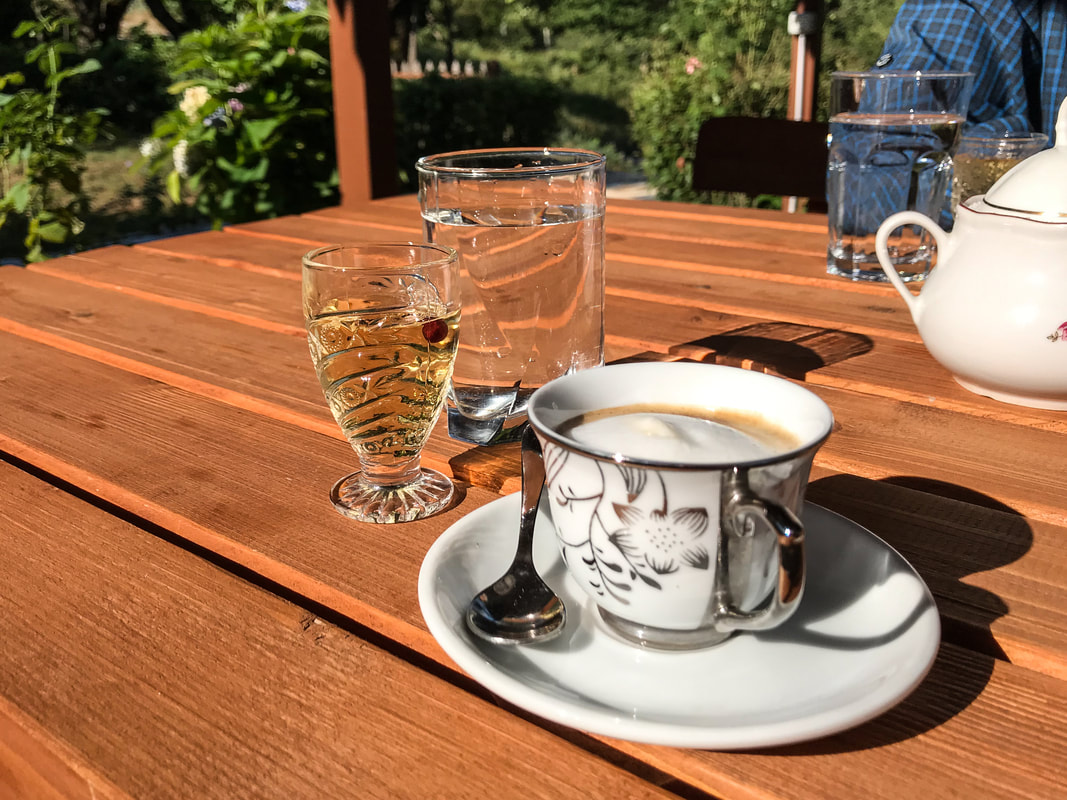 Albanian coffee & raki / Karen McCann / EnjoyLivingAbroad.com