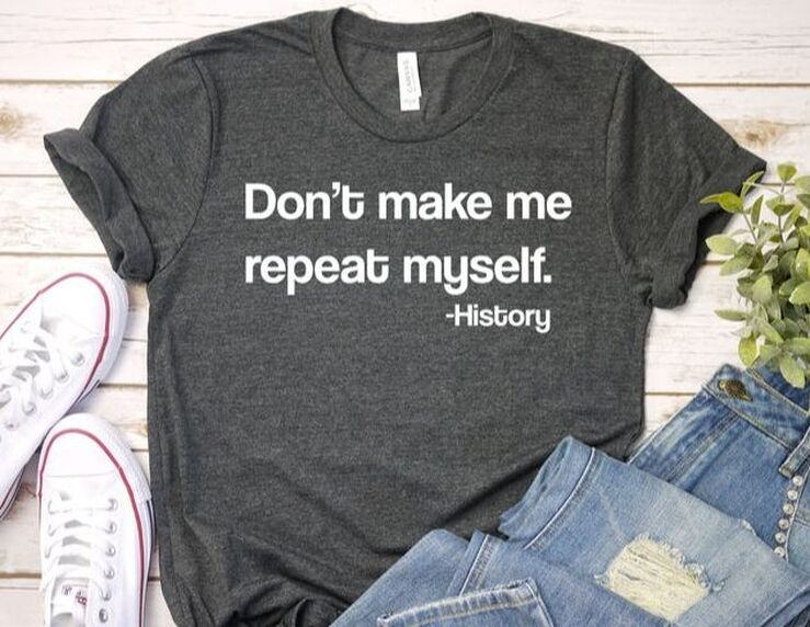 Warning for Our Times / Best COVID-19 T-Shirts / Inspired Lunacy of the Pandemic / Karen McCann / EnjoyLivingAbroad.com