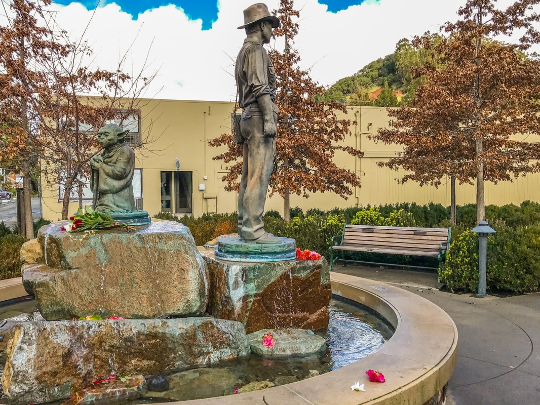 San Anselmo Flood 2017 / Yoda & Indiana Jones / Karen McCan / enjoylivingabroad.com 