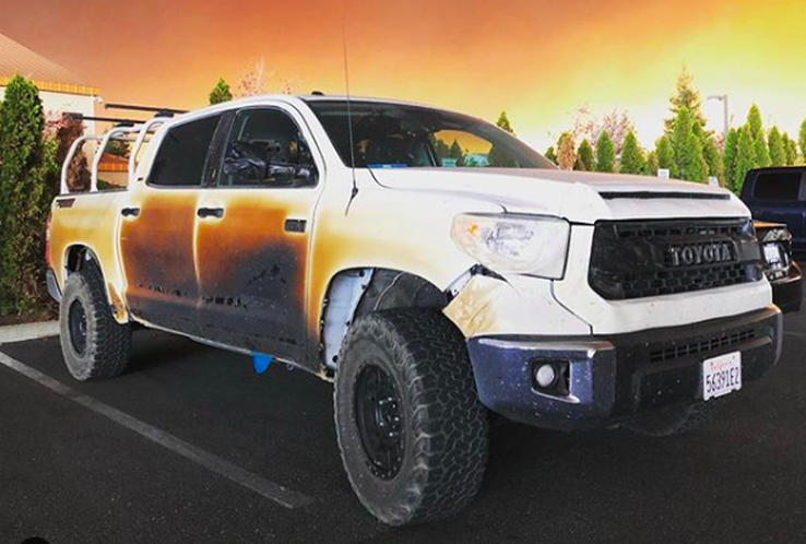 Rescue car / Camp Fire 2018 / Allyn Pierce / Karen McCann / EnjoyLivingAbroad.com