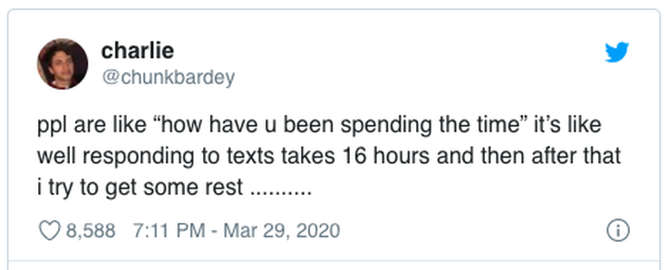 Quarantine tweet, funny / Why we all feel unproductive in quarantine (and that's OK) / Karen McCann / EnjoyLivingAbroad.com