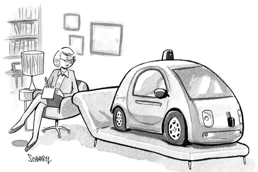 Waymo driverless taxi's meltdown on Telegraph Hill SF / Out to Lunch in Cheap & Cheerful San Francisco / Karen McCann / EnjoyLivingAbroad.com
