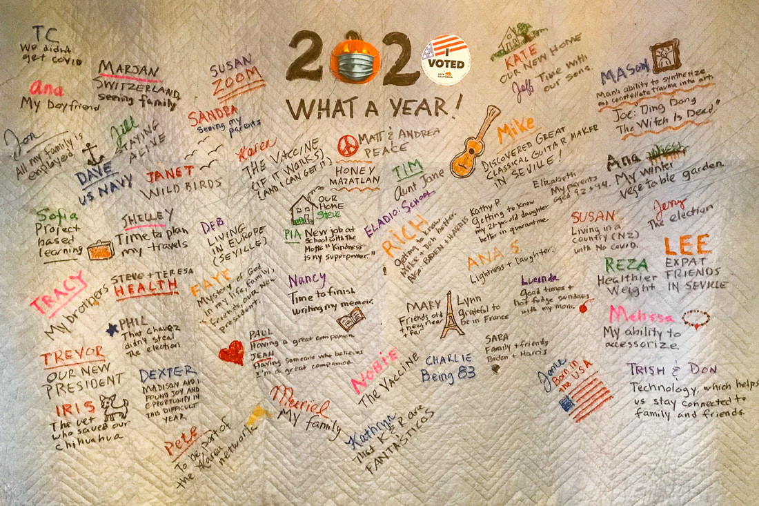 2020 Thanksgiving Gratitude Quilt / Weird at the Holidays / Pandemic celebrations / Karen McCann / EnjoyLivingAbroad.com