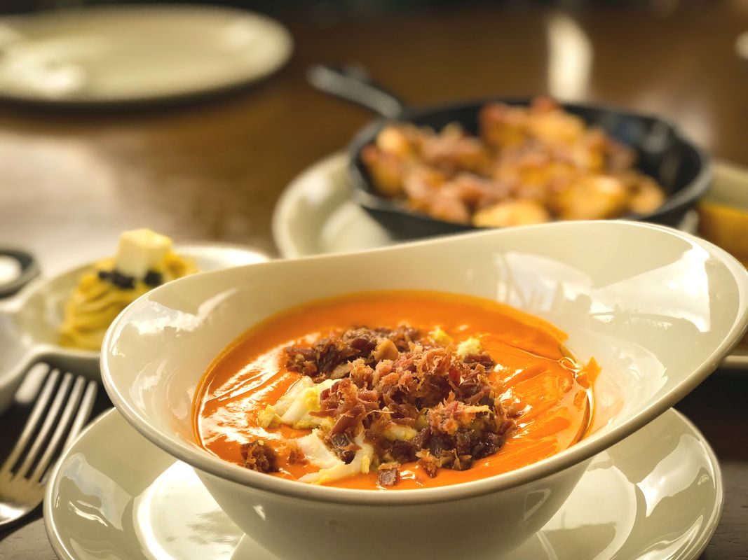 Salmorejo / Cold soup Seville, Spain / Mediterranean Comfort Food  / Karen McCann / EnjoyLivingAbroad.com